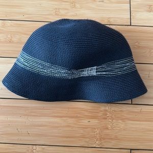 Straw Cloche Hat with embroidered detail